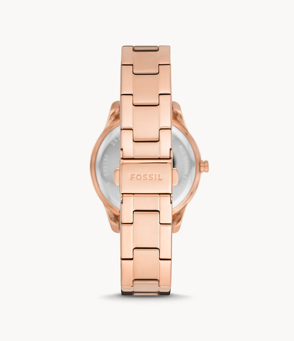 Stella Three-Hand Date Rose Gold-Tone Stainless Steel Watch