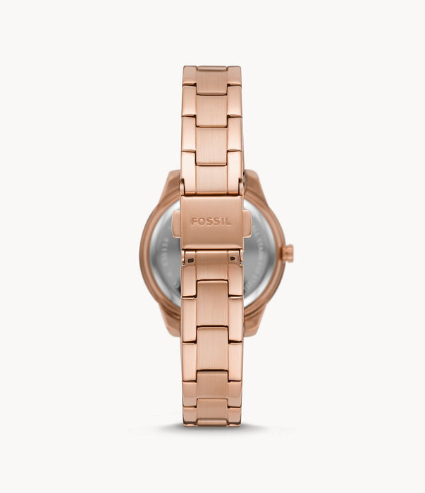 Stella Three-Hand Date Rose Gold-Tone Stainless Steel Watch