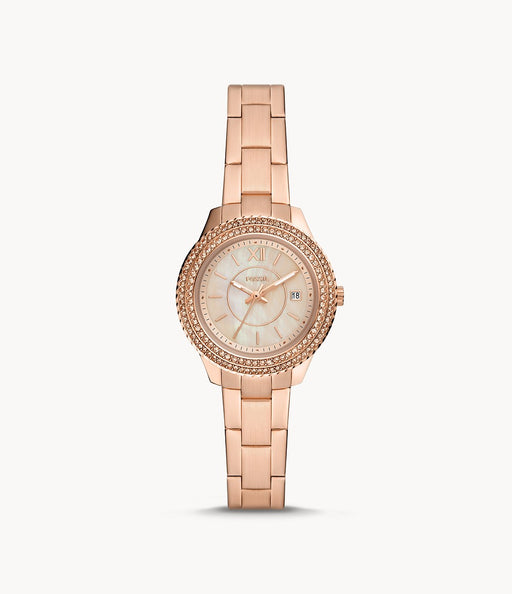 Stella Three-Hand Date Rose Gold-Tone Stainless Steel Watch