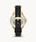 Sadie Multifunction Black Eco Leather Watch