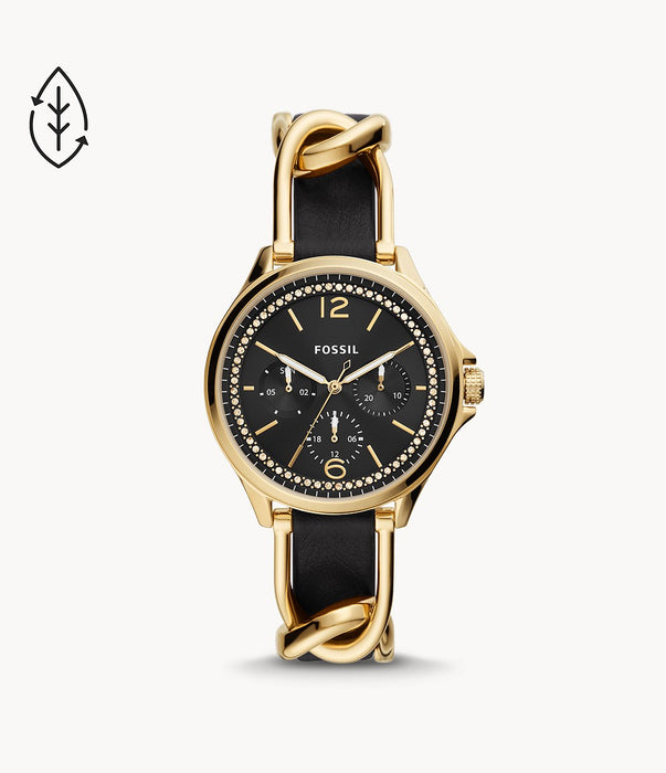 Fossil Sadie Multifunction Black Eco Leather Watch ES5140 - Time After Time Watches