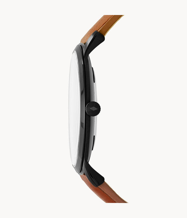Fossil The Minimalist Slim Three-Hand Light Brown Leather Watch - Time After Time Watches
