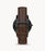 Minimalist Three-Hand Brown Leather Watch