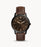 Minimalist Three-Hand Brown Leather Watch