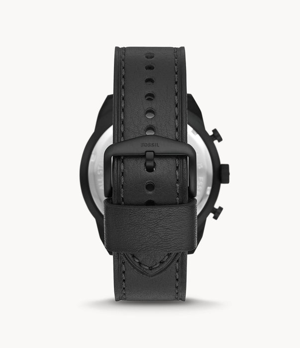 Fossil Bronson Chronograph Black Eco Leather Watch - Time After Time Watches