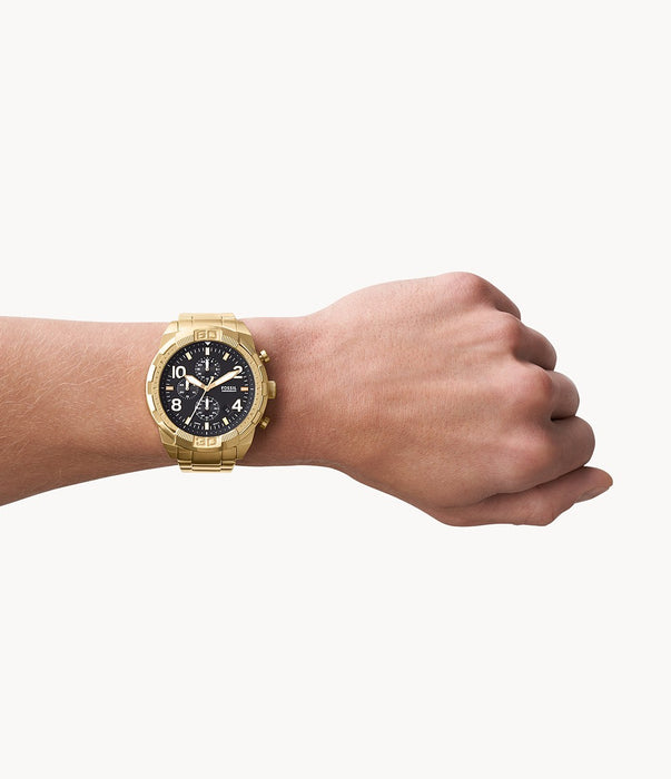 Fossil Bronson Chronograph Gold-Tone Stainless Steel Watch - Time After Time Watches