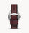 Machine Chronograph Burgundy Eco Leather Watch