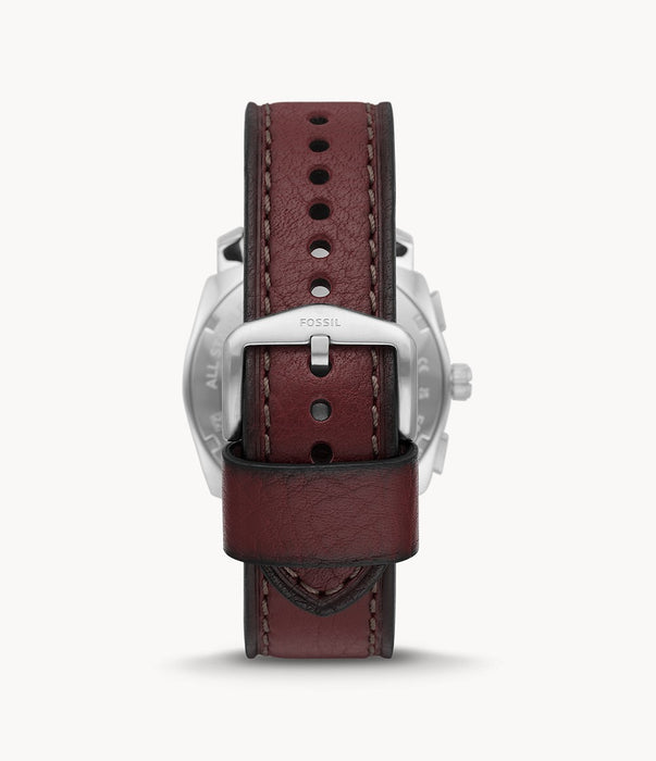 Machine Chronograph Burgundy Eco Leather Watch