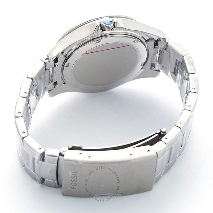 Fossil Riley Silver Dial Glitz Top Ring Silver Bracelet ES3202