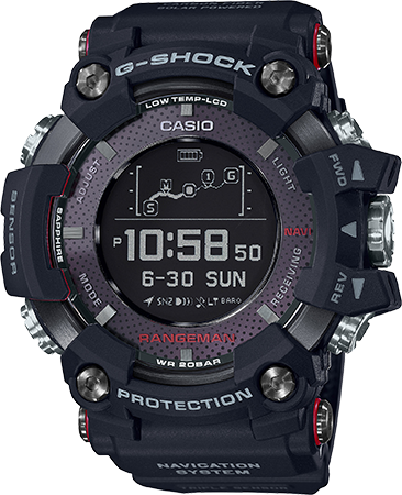 The RANGEMAN is built for toughness in any conditions due to its high specifications for shock, dust/mud and water resistance, and advanced survival features ranging from GPS signal reception to Triple Sensor and solar operation of every function. The color scheme is not too bold to attract unwanted attention but the size is not subtle, this timepiece will give you the ultimate edge over whatever obstacles one might face.
