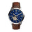 Fossil Fossil Townsmen Navy Mechanical Dial Dial Silver Case Brown Strap ME3110 - Time After Time Watches