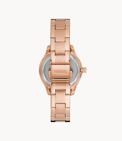 Fossil Stella Automatic Rose Gold-Tone Stainless Steel Watch ME3211 - Time After Time Watches