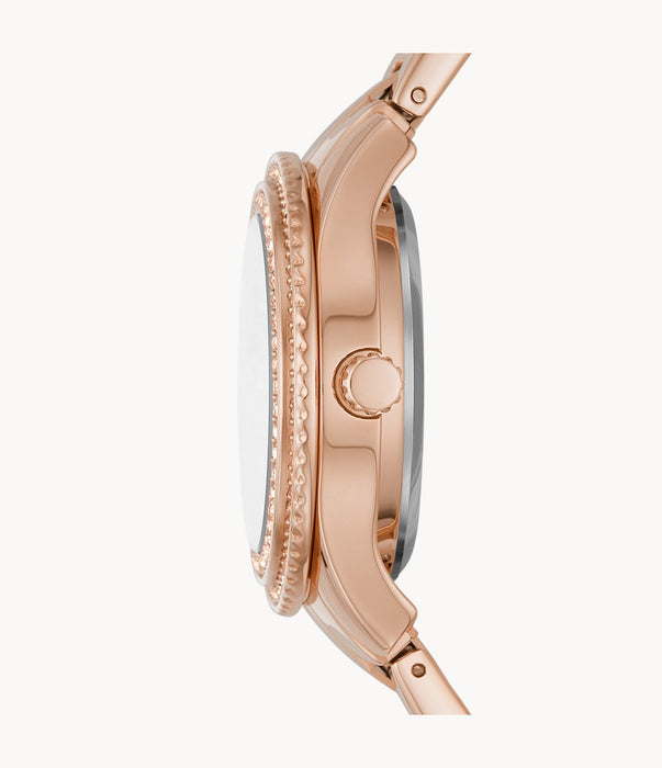 Fossil Stella Automatic Rose Gold-Tone Stainless Steel Watch ME3211 - Time After Time Watches