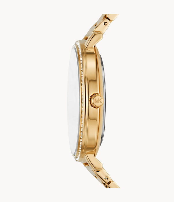 Pyper Pavé Gold-Tone Logo Watch