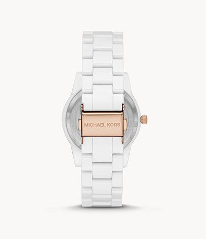 Michael Kors Ritz Three-Hand White Ceramic Watch