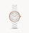 Michael Kors Ritz Three-Hand White Ceramic Watch