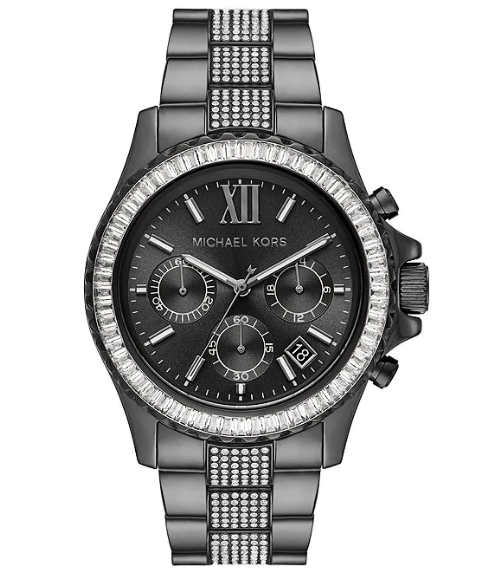 Michael Kors Oversized Everest Pavé Gunmetal Grey-Tone Watch - Time After Time Watches