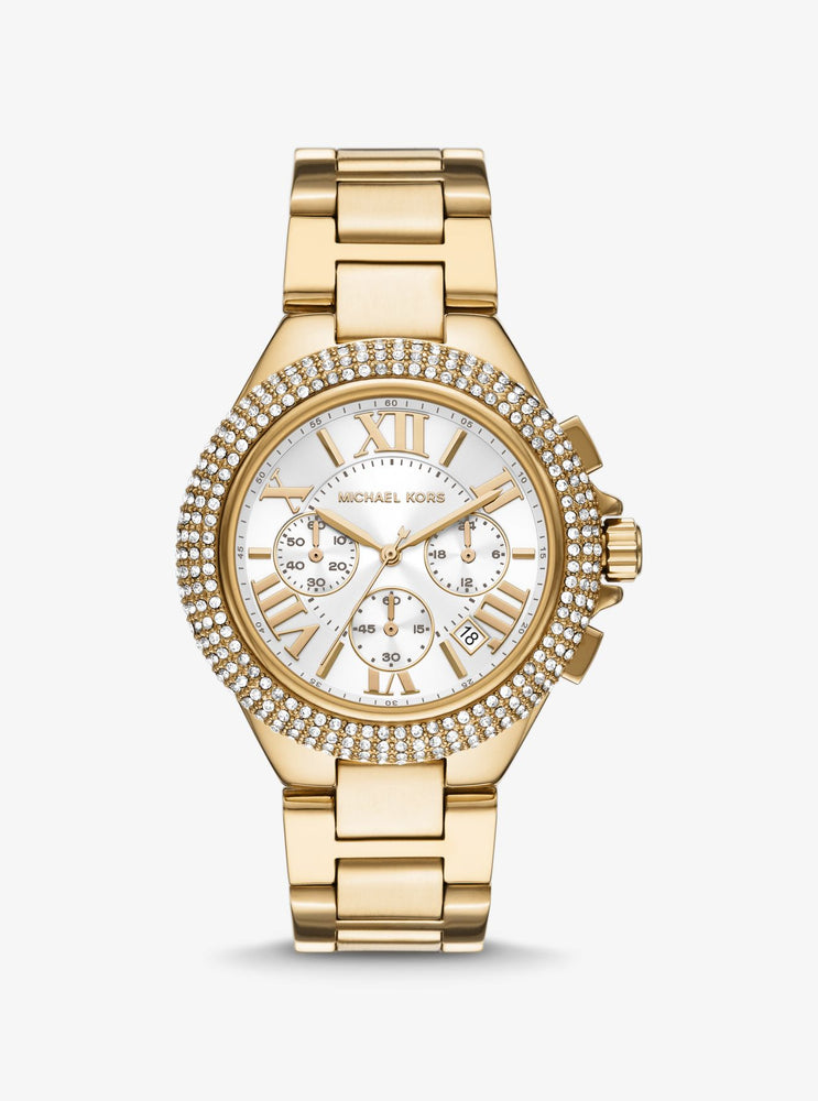 Oversized Camille Pavé Gold-Tone Watch