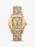 Michael Kors Oversized Runway Dive Pavé Gold-Tone and Metallic Logo Watch - Time After Time Watches