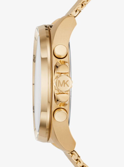 Oversized Brecken Gold-Tone Mesh Watch