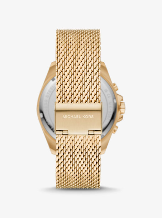 Oversized Brecken Gold-Tone Mesh Watch