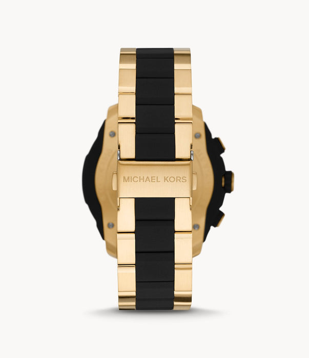 Oversized Kyle Gold-Tone and Silicone Watch