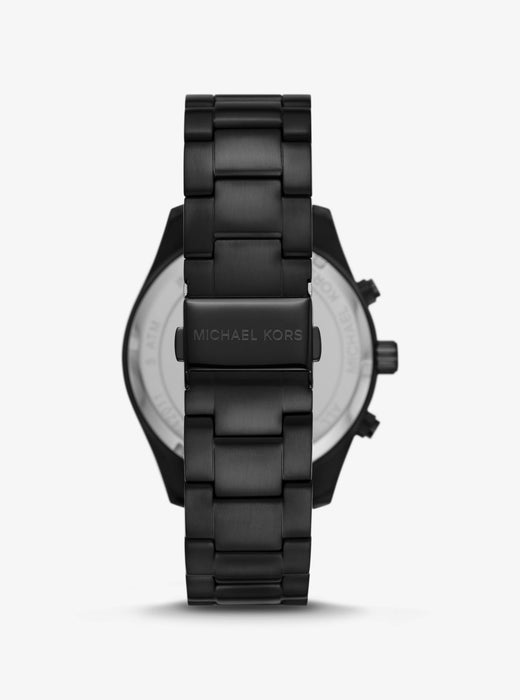 Oversized Layton Pavé Black-Tone Watch