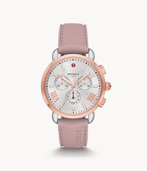 Michele Ladies' Sporty Sport Sail Rose Silicone