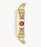 Michele Ladies' Deco Two-Tone 18k Gold Diamond Dial 18MM