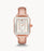 Michele Deco Sport Pink Gold-Tone with Rose Gold Embossed Leather Watch Strap