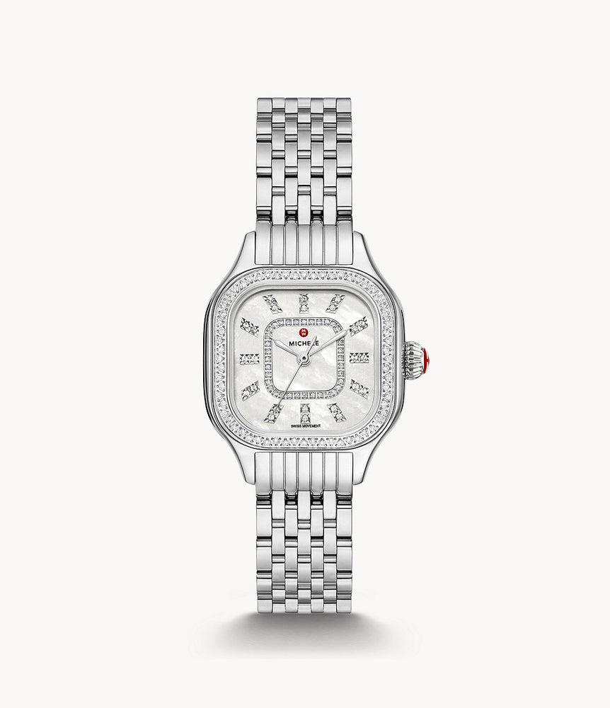 Michele Ladies' Meggie Diamond Bezel SS 14MM