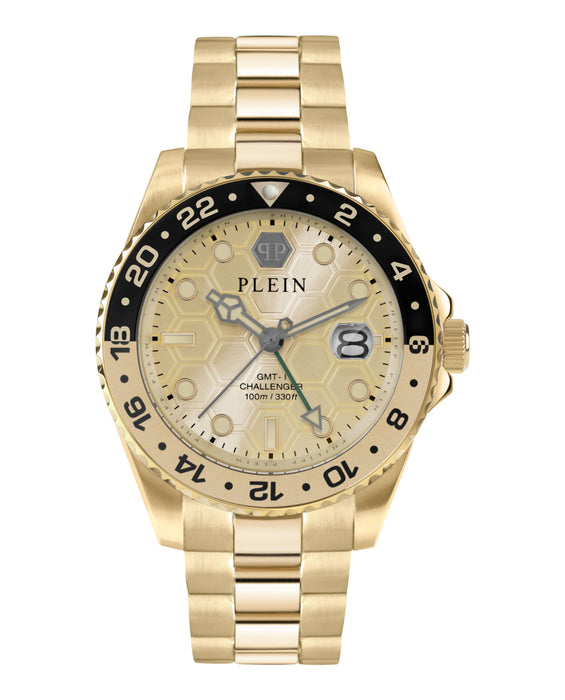 Philipp Plein GMT-I Challenger Gold Watch