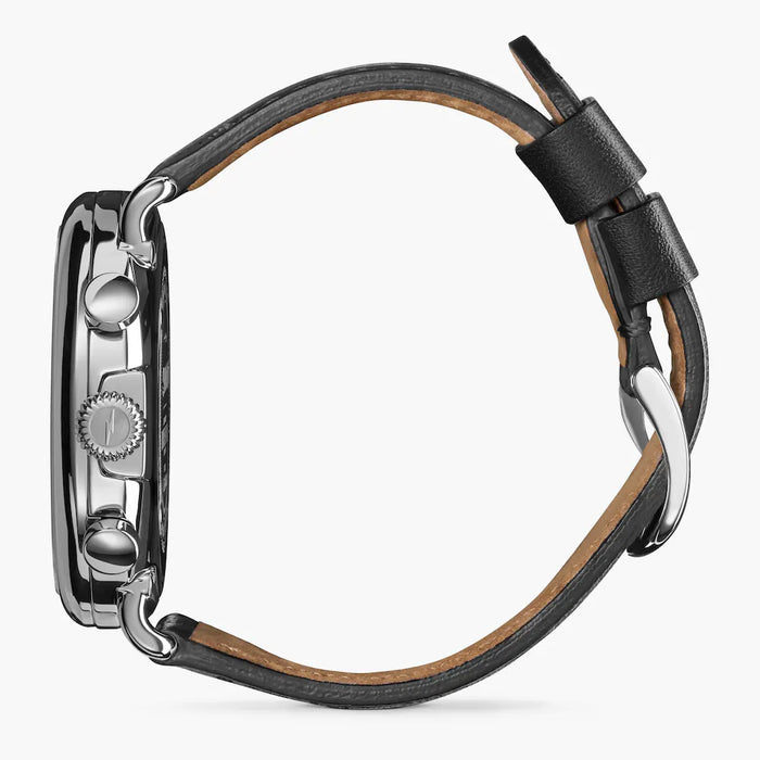 Shinola Shinola, The Runwell Chrono 47mm Black Dial Black Leather - Time After Time Watches
