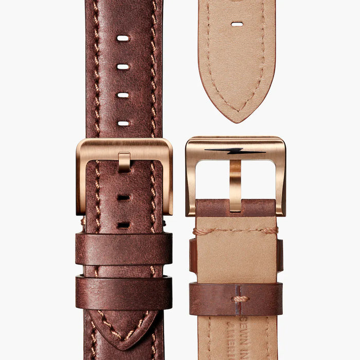 Shinola, The Bronze Monster Giftset Automatic 43mm Black Dial Brown Leather