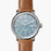Shinola Shinola, The Runwell 47mm Stone Blue Dial Brown Leather - Time After Time Watches