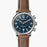Shinola Shinola, The Runwell 2 Eye Chrono 41mm Midnight Blue Dial Tan Leather - Time After Time Watches