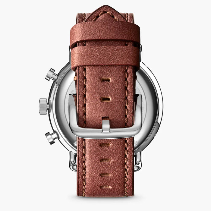 Shinola, The Canfield Sport 45mm Midnight Blue Dial Dark Brown Cognac Leather
