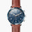 Shinola, The Canfield Sport 45mm Midnight Blue Dial Dark Brown Cognac Leather