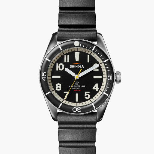 Shinola Shinola, The Duck 42mm Black Dial Black Rubber - Time After Time Watches