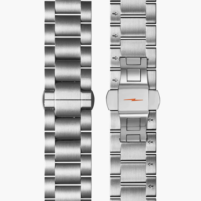 Shinola Shinola, The Runwell Sport Chrono 48mm White Hurricane Dial SS Bracelet - Time After Time Watches
