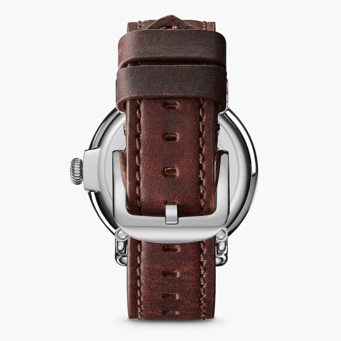 Shinola, The Runwell 41mm Sub Second Midnight Blue Dial Cattail Brown Leather