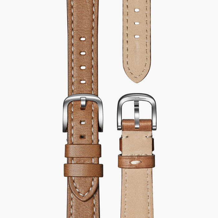 Shinola Shinola, The Derby 30mm White Dial Tan Brown Leather - Time After Time Watches