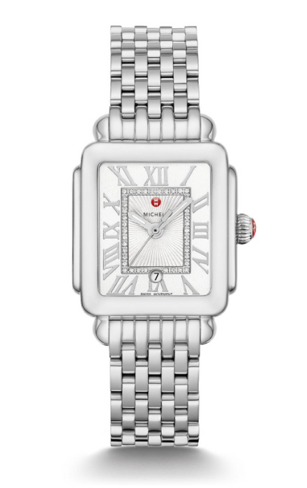 Michele Deco Madison Mid Stainless Steel Diamond Dial Watch