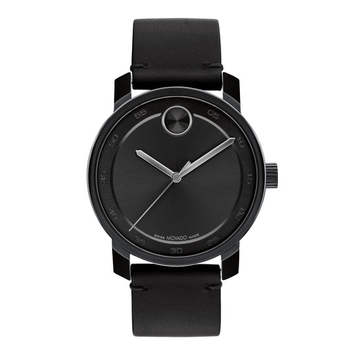 Movado Bold Access Black Dial Black Leather 3600918