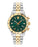 Hellenyium 44MM Two-Tone Watch Green Sunray Dial Two Tone Bracelet