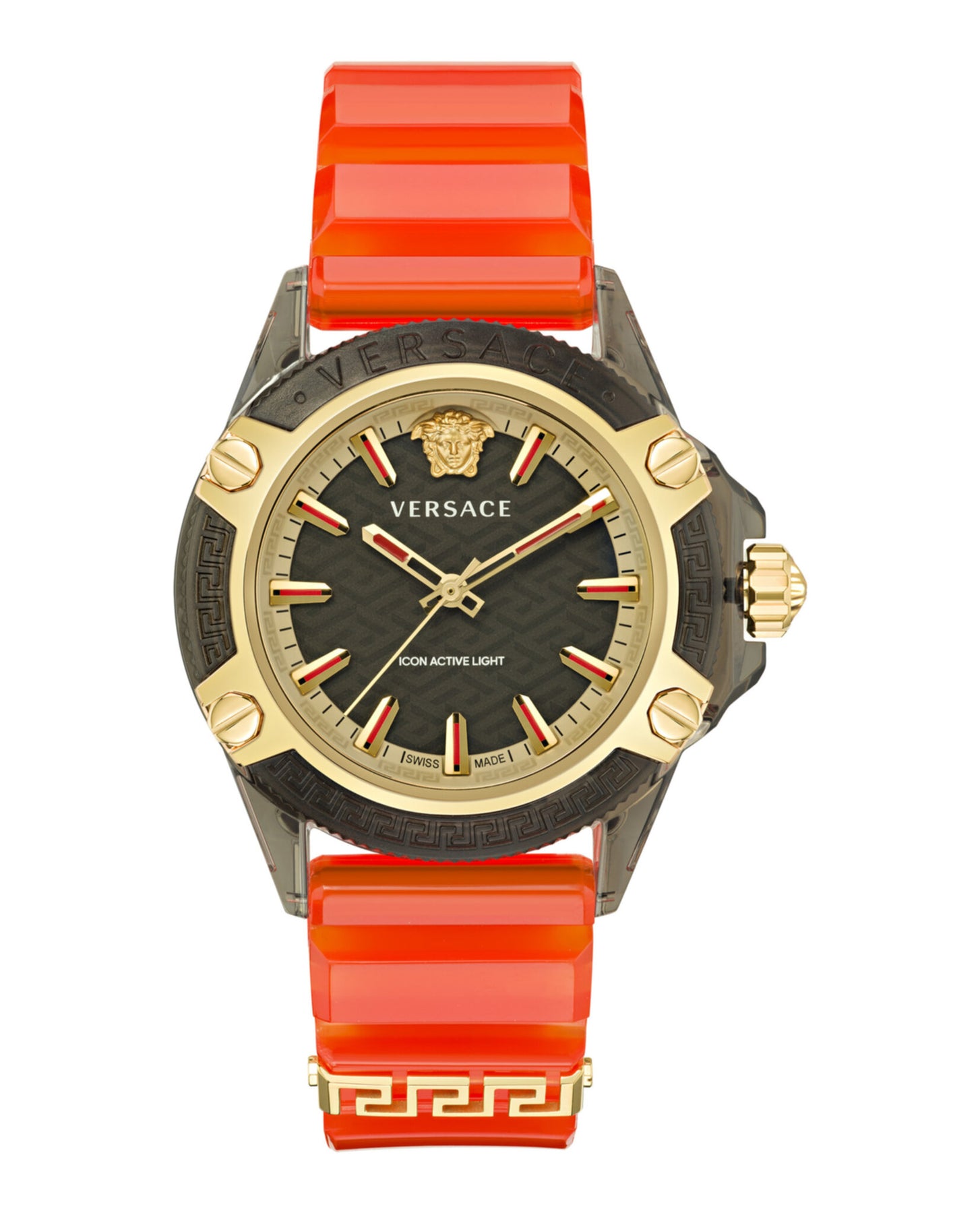 Icon Active 42MM Transparent Black Watch Black Dial Silicone Strap
