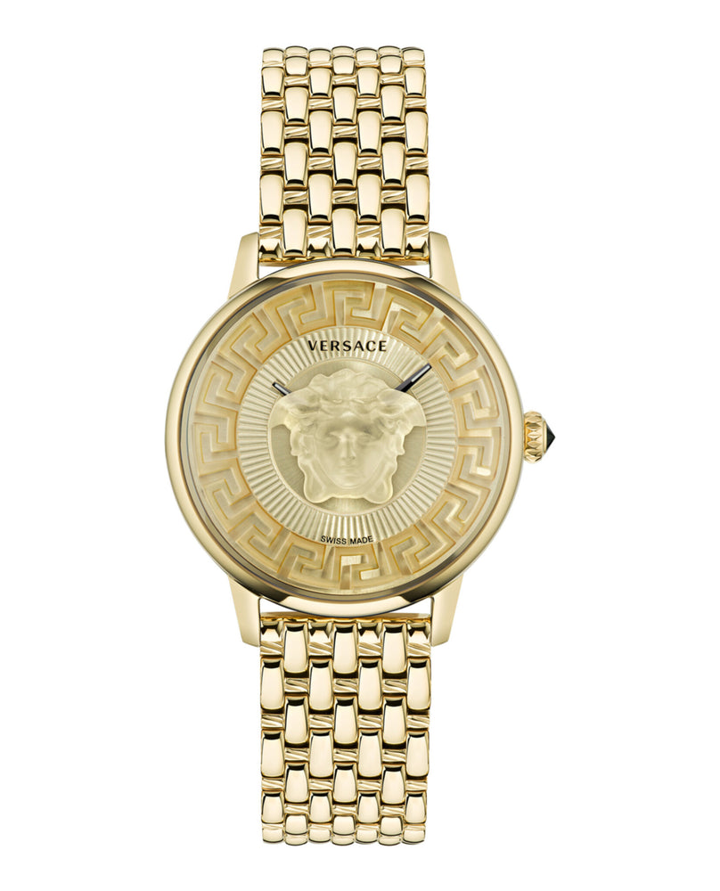 Medusa Alchemy 38MM IP Yellow Gold Watch Gold Dial and Bracelet