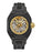 V-Legend Skeleton 42MM Black Eco Ceramic Watch Gold Skeletonized Dial