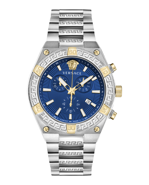 V-Sporty Greca 46MM Stainless Steel Watch Blue Dial SST Bracelet