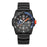 This simple design of the Bear Grylls Collection simplifies the display to only the time and day date so that there's never nay confusion. Also, the second numerals and markers are prominent allowing for precision timing as well. The blue, orange, and black color scheme is a clear way to pay homage to the influences responsible for its creation.